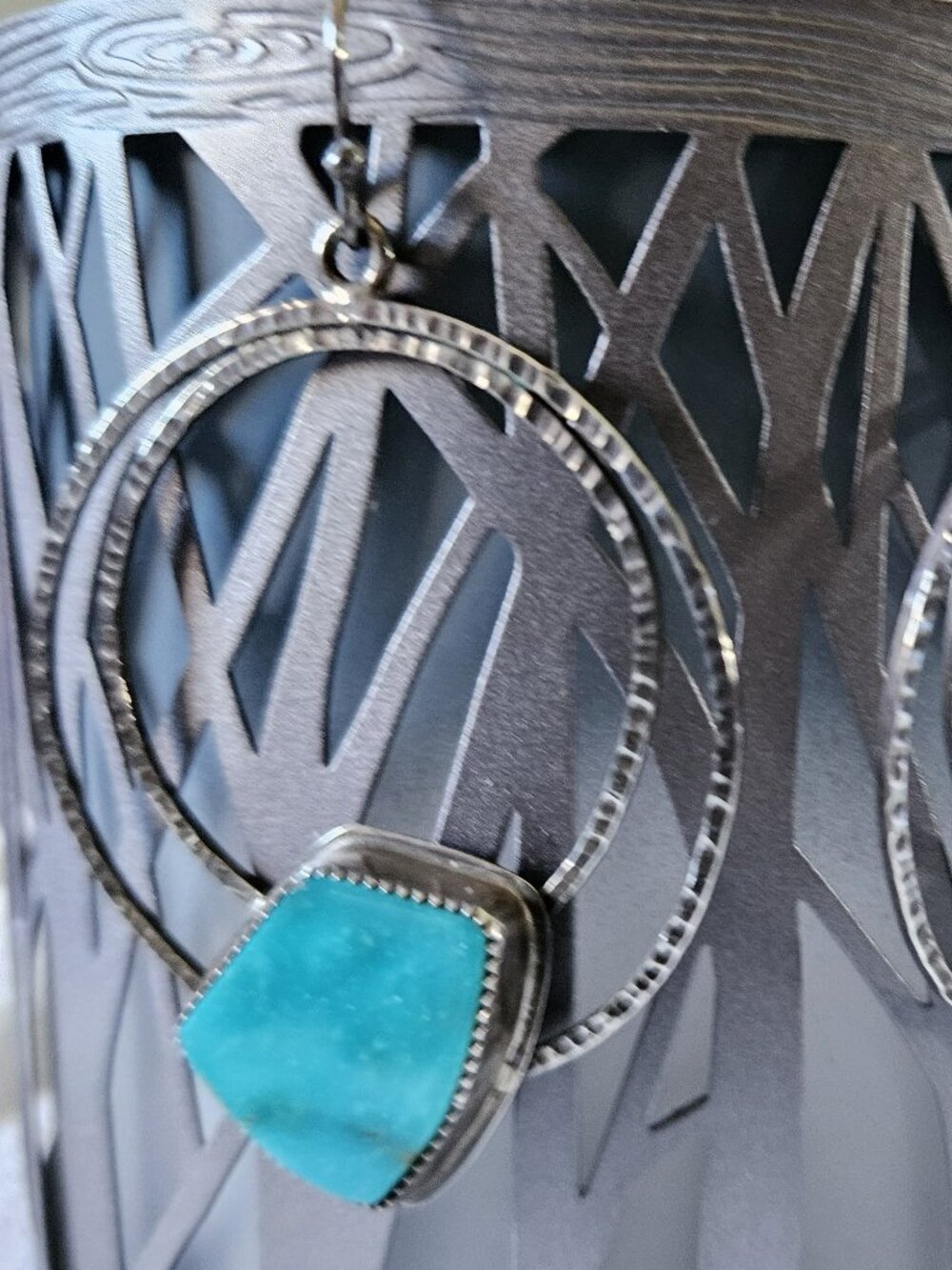 Statement Turquoise Earrings - Picture 3 of 4